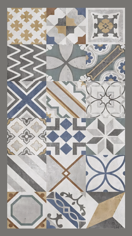 Cement Tiles kitchen vinyl carpet - TenStickers
