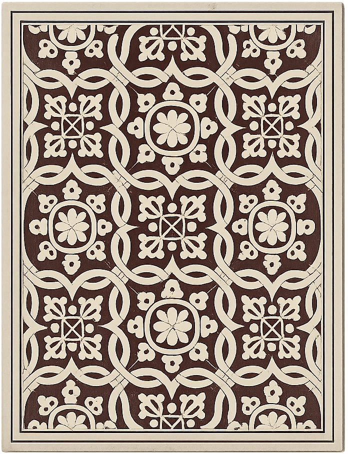 Organic tiles living room vinyl carpet - TenStickers