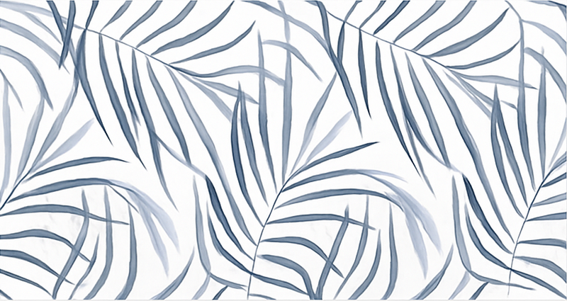 Thin leaves design blue vinyl carpet - TenStickers