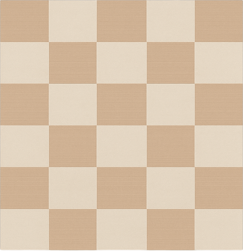 Beige chequered pattern square vinyl carpet - TenStickers