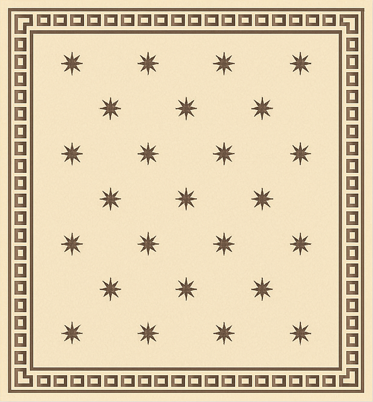 Vintage beige motif kitchen vinyl carpet - TenStickers