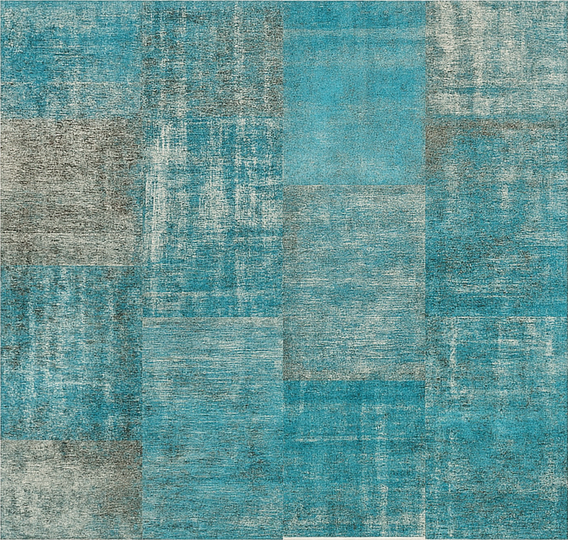 Distressed Patchwork Rug dining room vinyl carpet - TenStickers