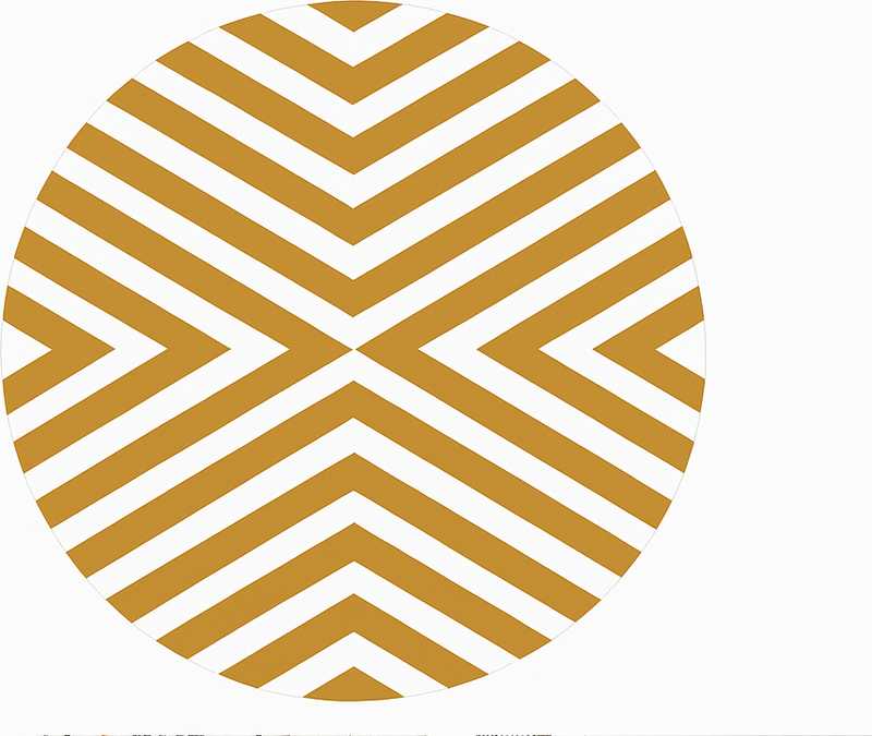 Mustard Chevron Pattern dining room vinyl carpet - TenStickers