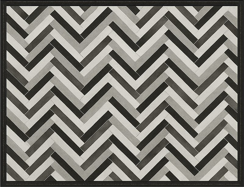 Monochrome Parquet Style dining room vinyl carpet - TenStickers