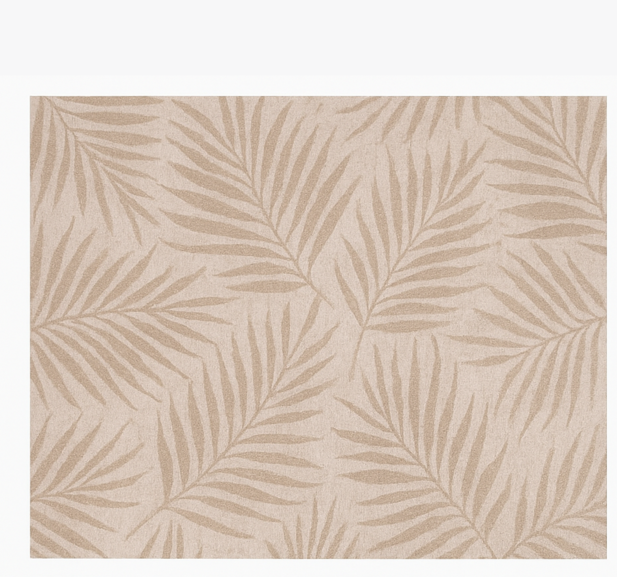 Subtle Palm Frond dining room vinyl carpet - TenStickers