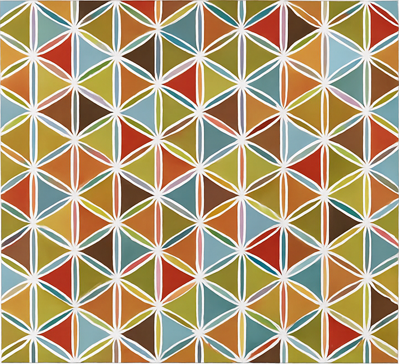Living room vinyl carpet vibrant prism design mat - TenStickers