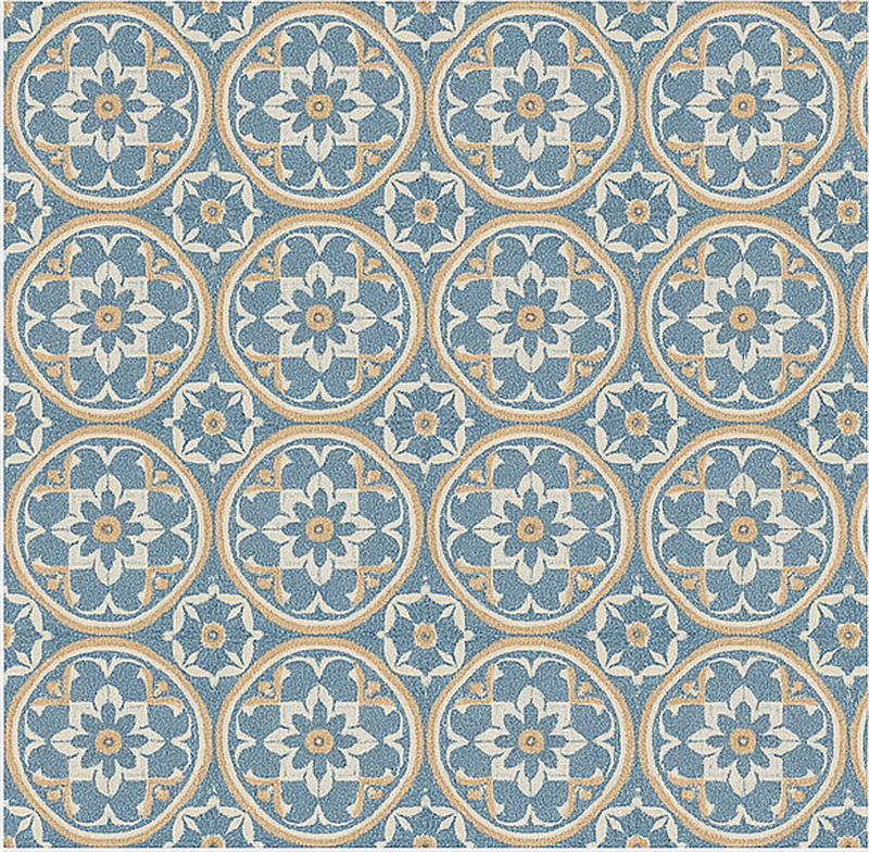 Living room vinyl carpet azulejo style mat - TenStickers