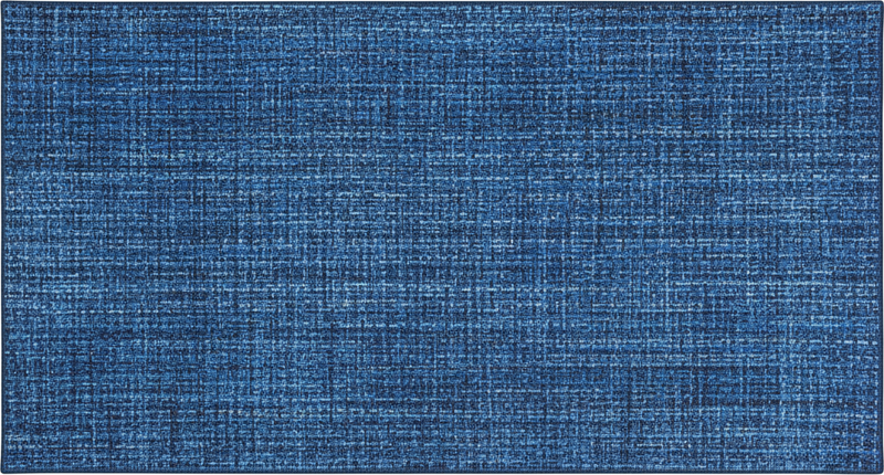 Vinyl rug with blue fabric texture - TenStickers