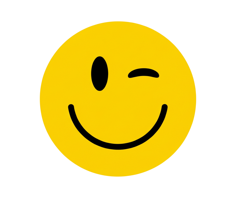 Circular vinyl carpet with a wink  - TenStickers