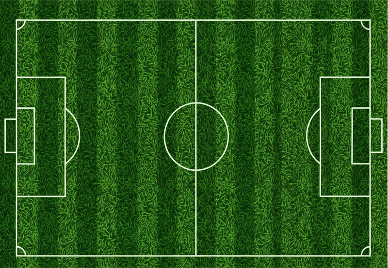 Rectangular vinyl carpet realistic football field - TenStickers