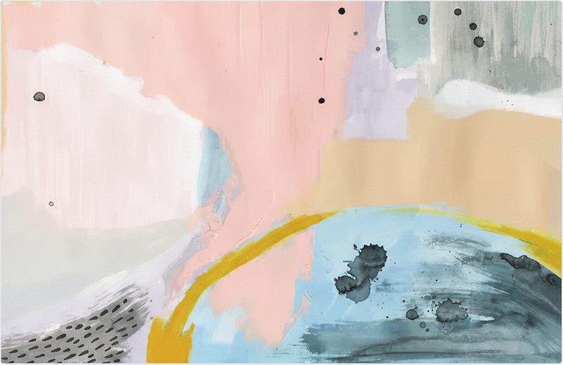 Living room vinyl carpet colorful art - TenStickers