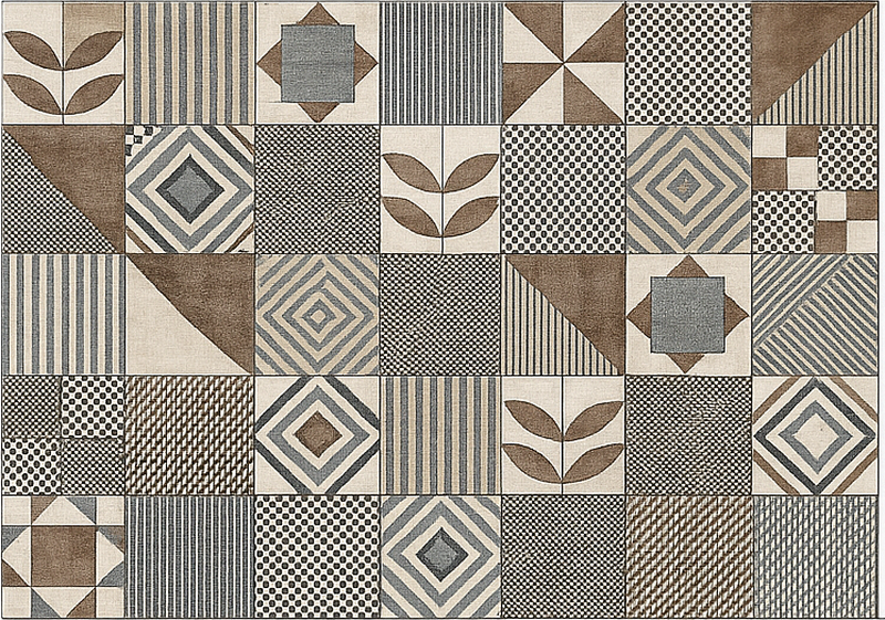 Kitchen vinyl carpet abstract geometric design - TenStickers
