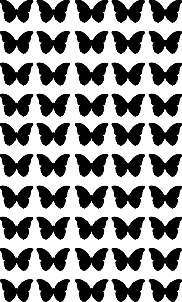 Animal vinyl carpet with black flying butterflies - TenStickers