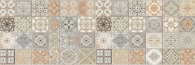 Vintage warm collage kitchen vinyl carpet - TenStickers