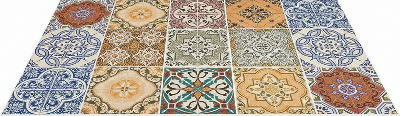 Kitchen vinyl carpet eclectic mediterranean mosaic - TenStickers