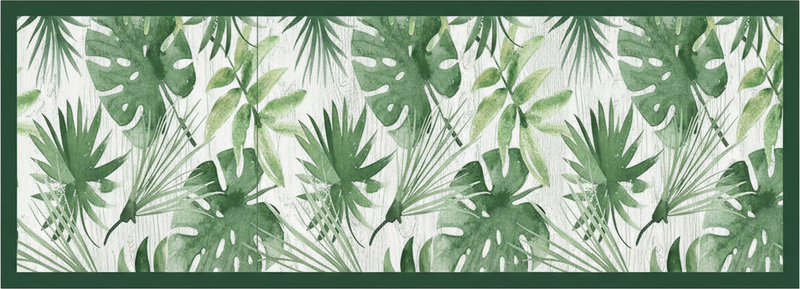 Kitchen vinyl carpet watercolor tropical leaves - TenStickers