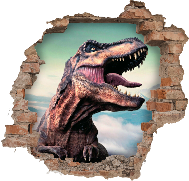 Animal vinyl carpet realistic 3d t-rex design - TenStickers