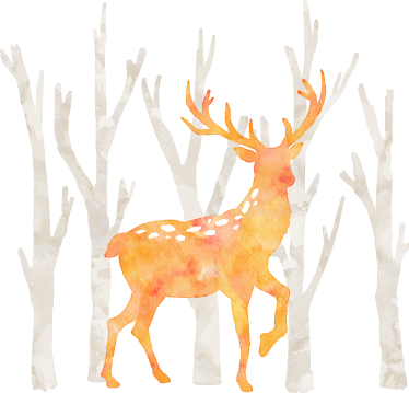 Animal vinyl carpet deer winter design - TenStickers