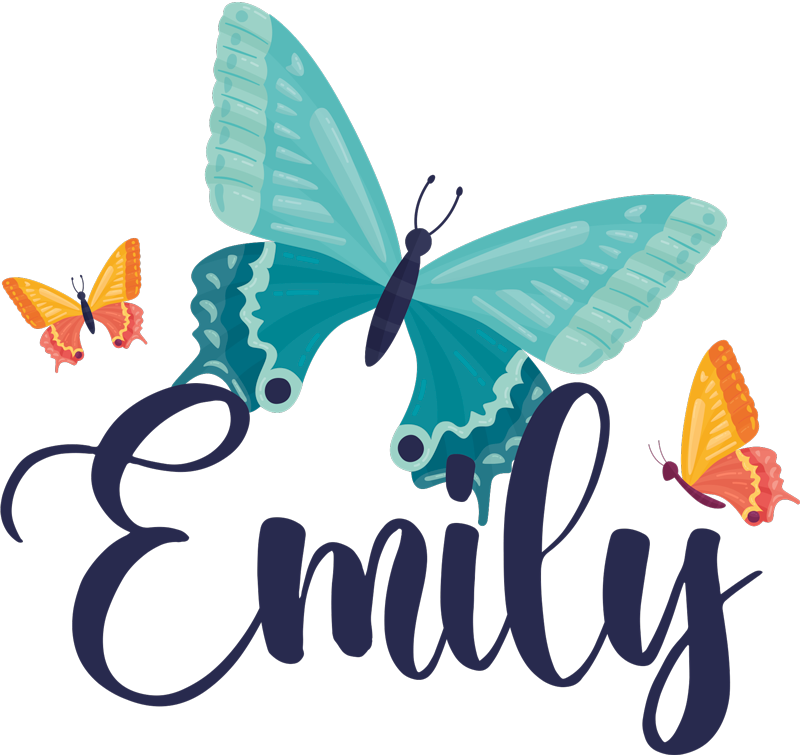 Animal vinyl carpet bicolor butterflies personalized - TenStickers