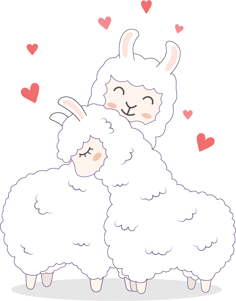 Loving llamas animal vinyl carpet - TenStickers