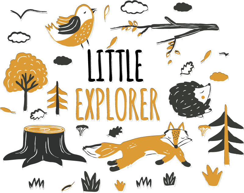 Little explorer animal vinyl carpet - TenStickers