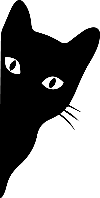 Glancing cat animal vinyl carpet - TenStickers