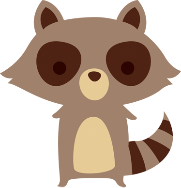 Raccoon design animal vinyl carpet - TenStickers