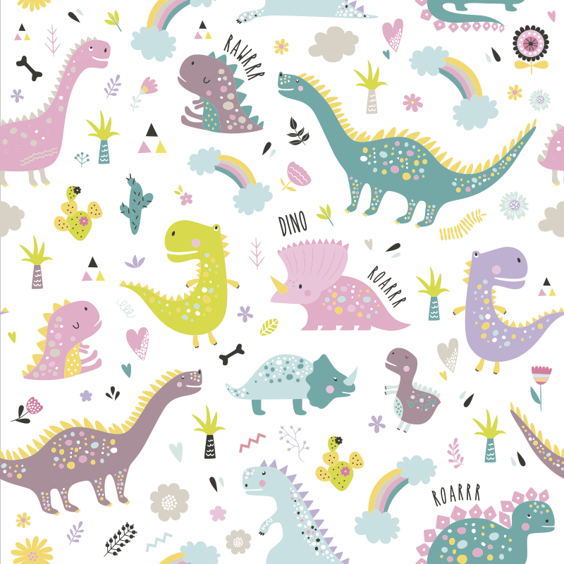 Dinosaur animal vinyl carpet - TenStickers