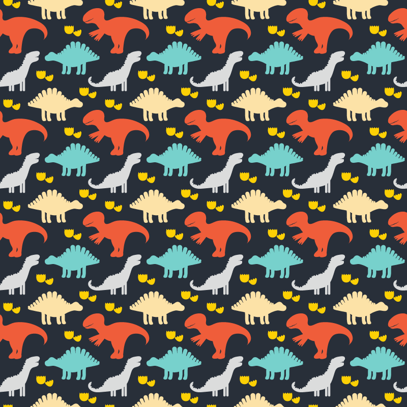 Animal vinyl carpet with colorful dinosaur design - TenStickers