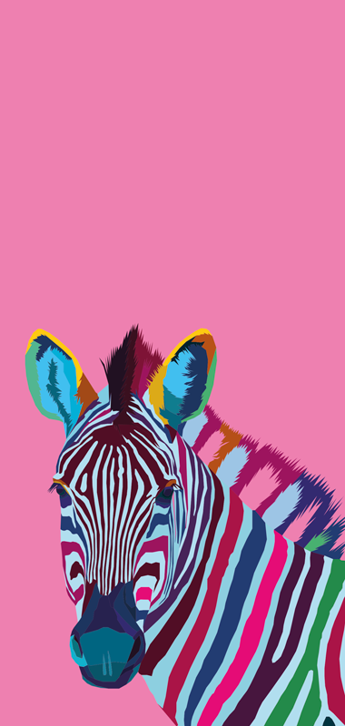 Animal vinyl carpet zebra pop art iphone - TenStickers