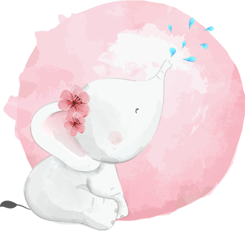 Animal vinyl carpet wild africa kids elephant girl - TenStickers