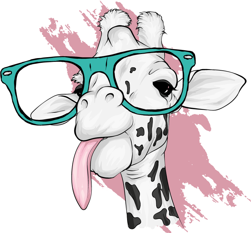 Giraffe splash animal vinyl carpet - TenStickers