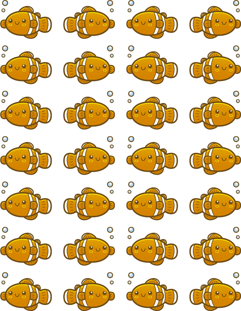 Animal vinyl carpet clown fish design - TenStickers