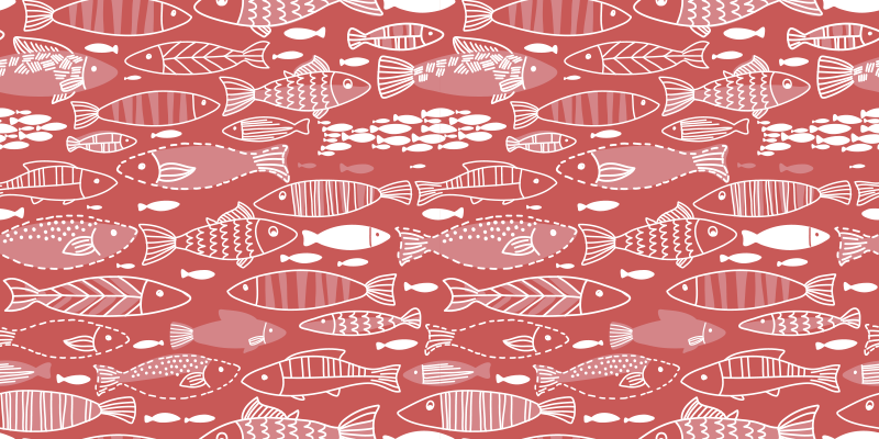 Animal vinyl carpet with many fish under the sea - TenStickers