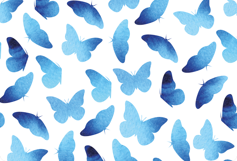 Animal vinyl carpet with painted butterflies - TenStickers