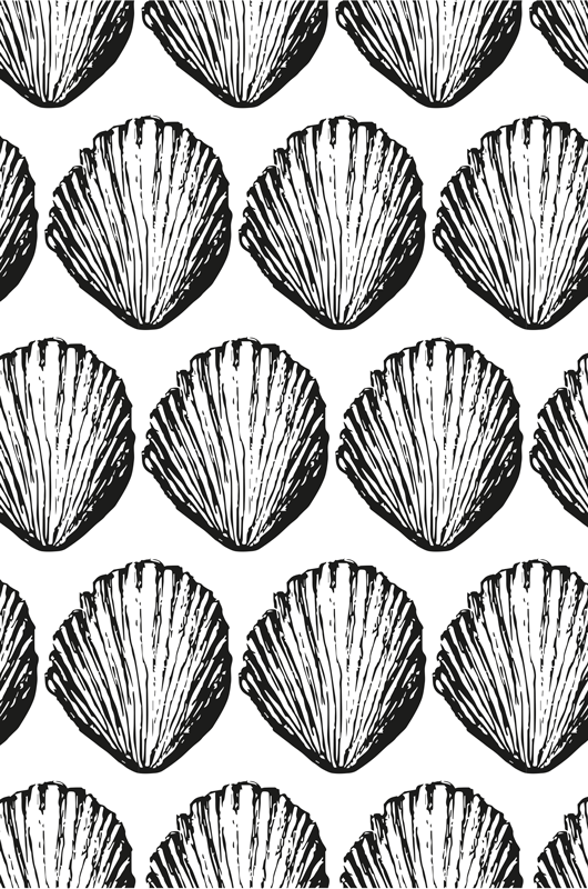 Animal vinyl carpet retro seashell design - TenStickers