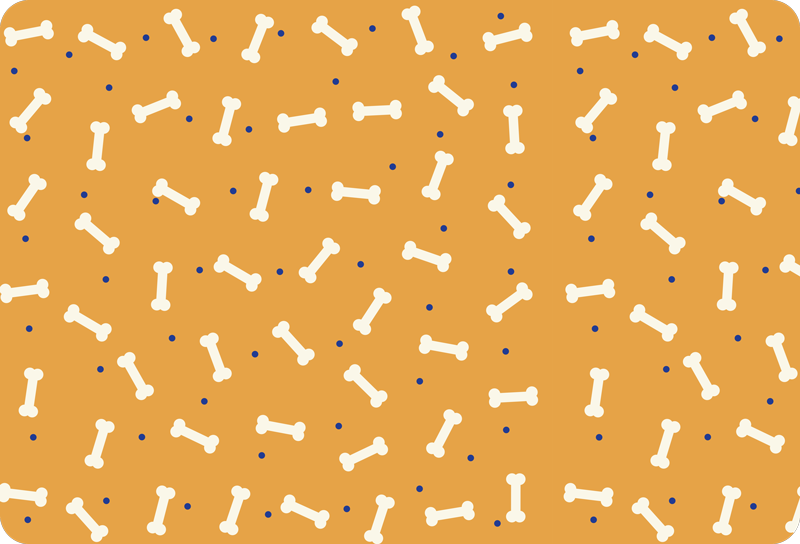 Animal vinyl carpet with orange bones design - TenStickers