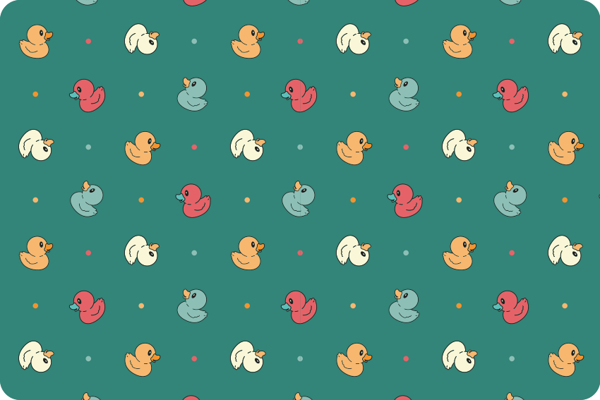 Animal vinyl carpet with multicolored rubber duckies - TenStickers