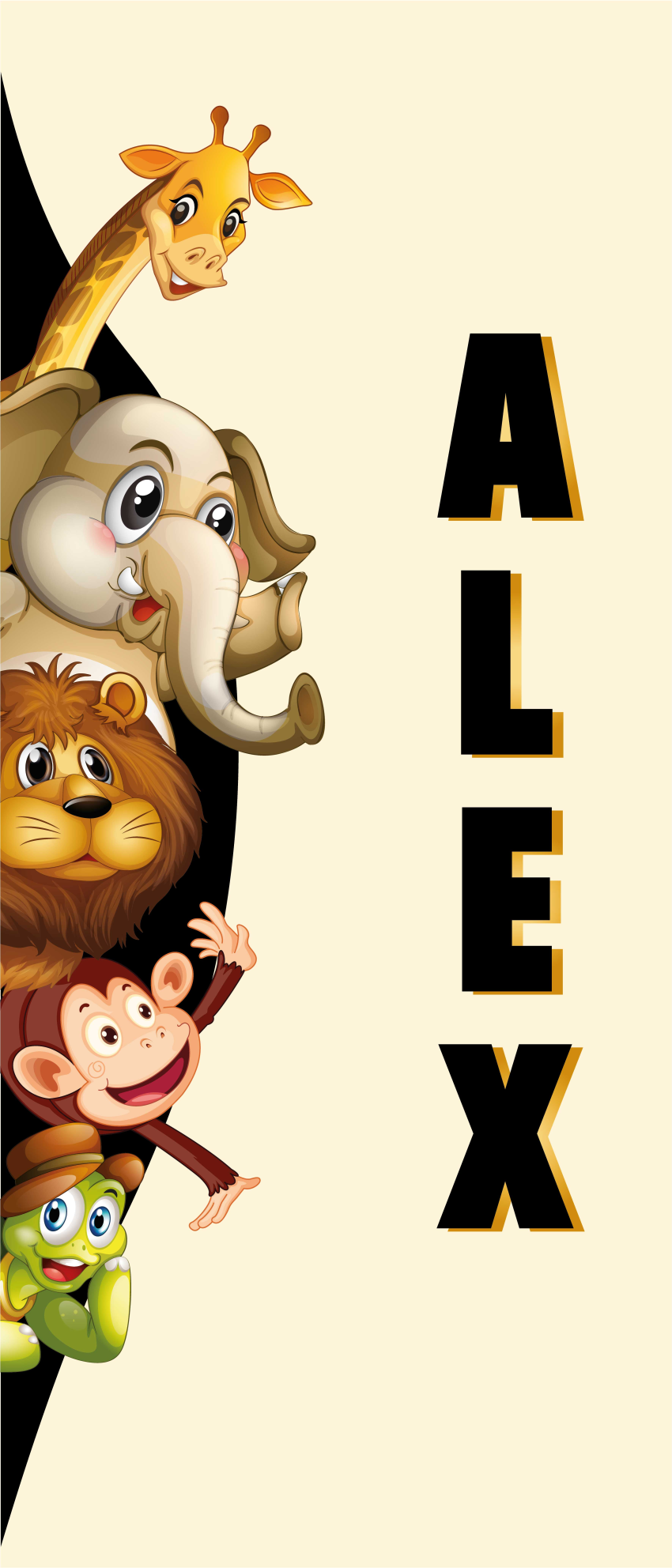 Animal vinyl carpet with 3d adorable creatures - TenStickers