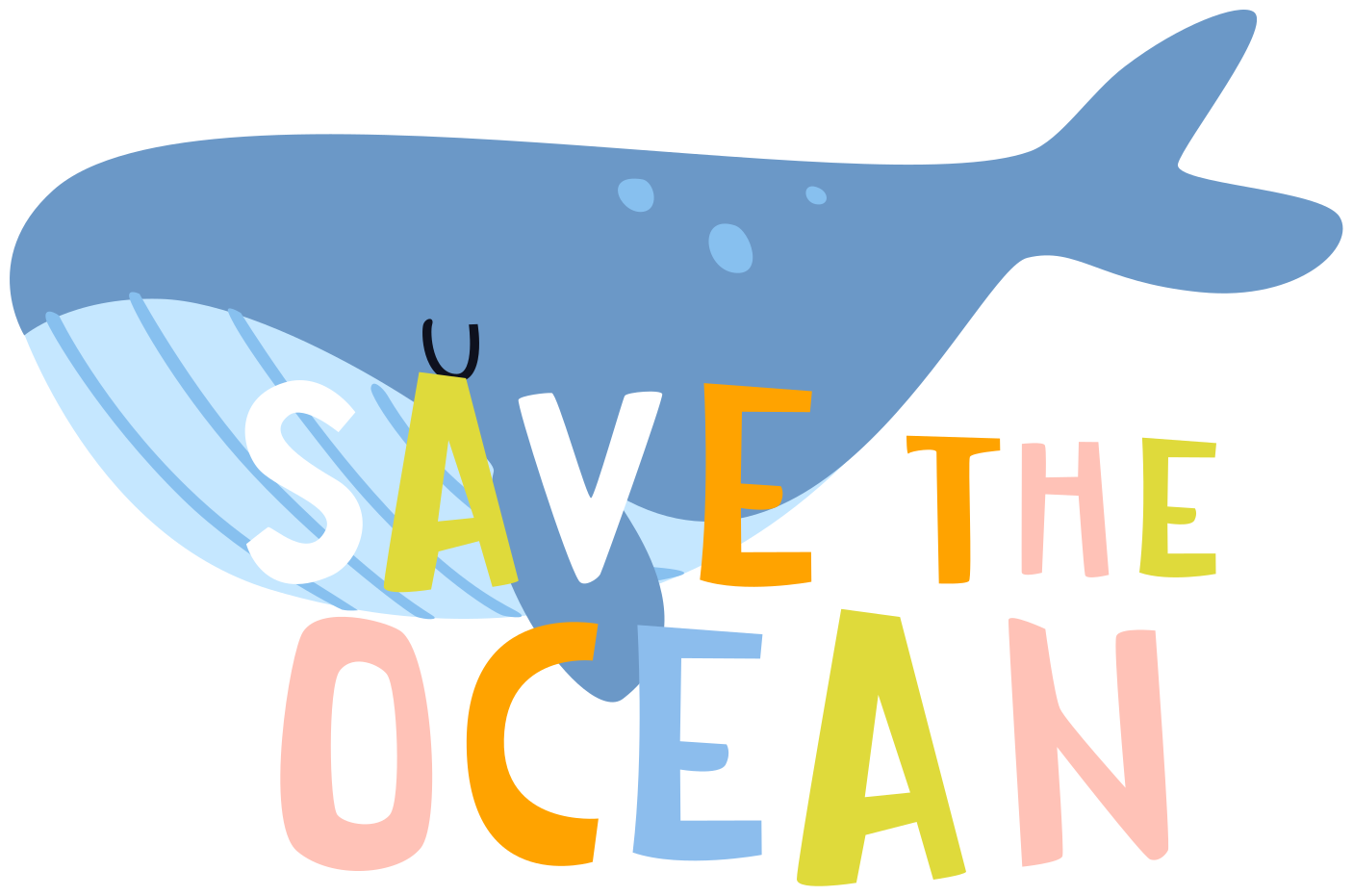 Animal vinyl carpet save the ocean beluga - TenStickers