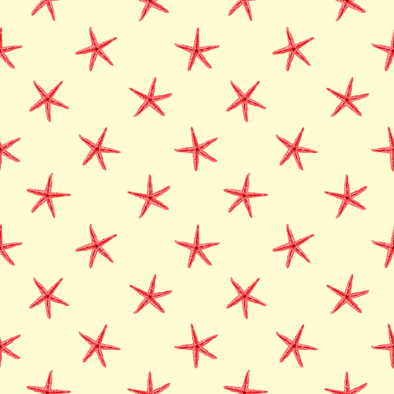 Animal vinyl carpet starfish on fine sand - TenStickers