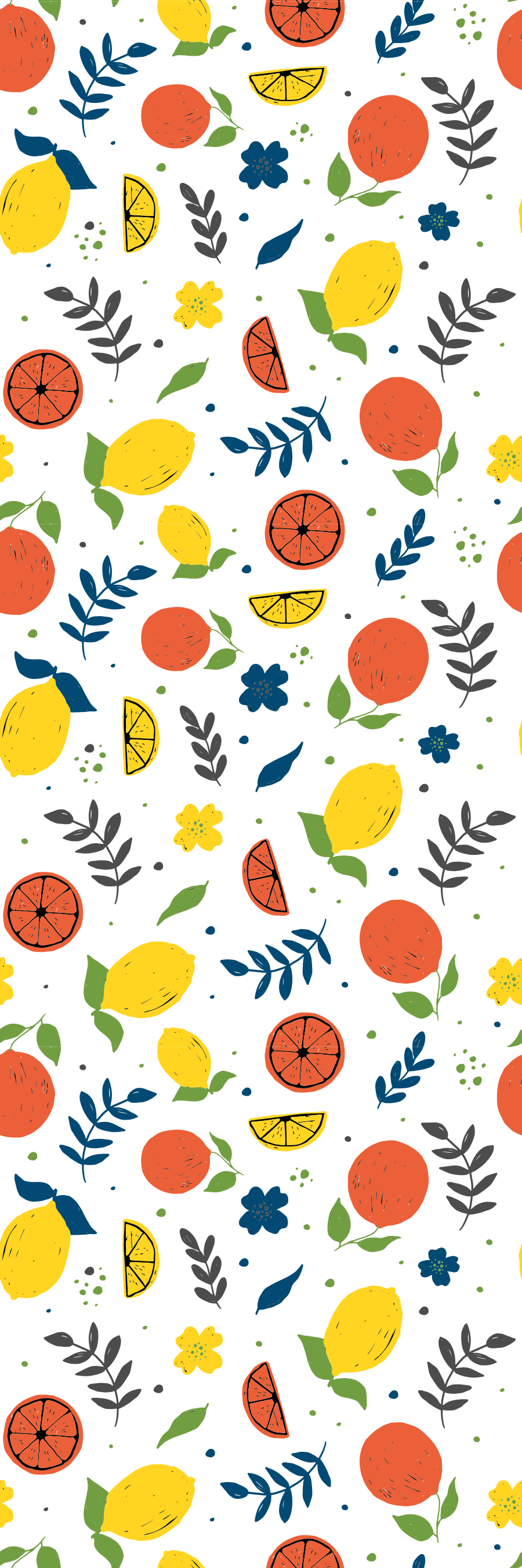 Animal vinyl carpet citrus fruits with leaves - TenStickers