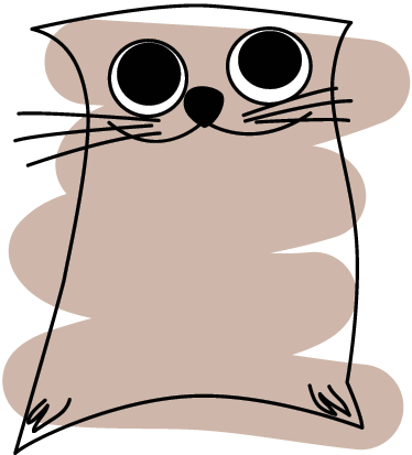 Animal vinyl carpet brown painted cat - TenStickers