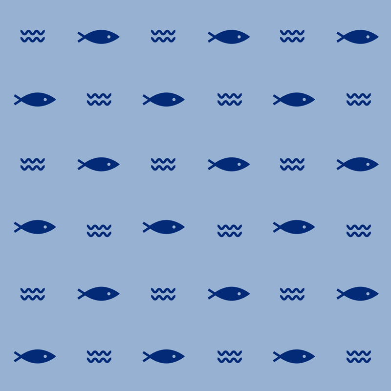 Animal vinyl carpet with minimal fish design - TenStickers