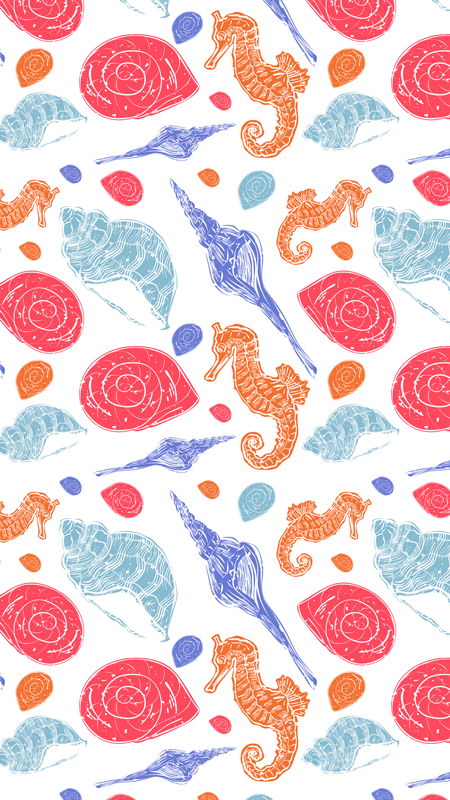 Animal vinyl carpet undersea tiles - TenStickers