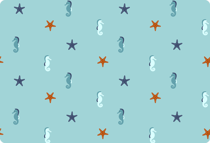 Animal vinyl carpet in nautical design - TenStickers