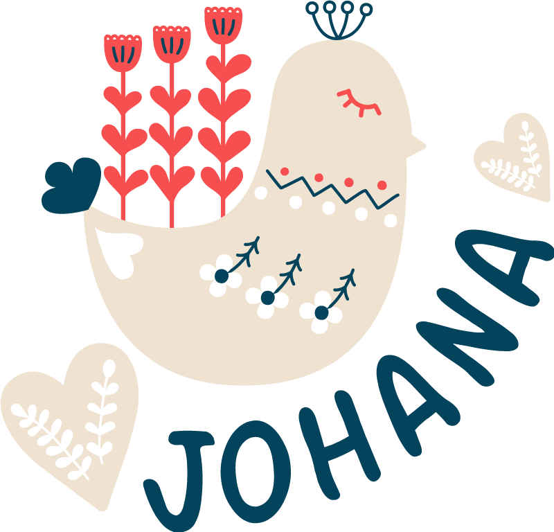 Animal vinyl carpet nordic snow bird custom - TenStickers
