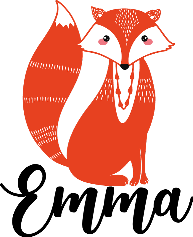 Animal vinyl carpet nordic fox personalized - TenStickers