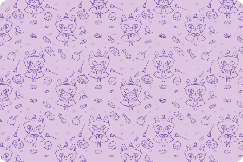 Witch cat cartoon animal vinyl carpet - TenStickers