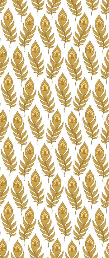 Blue turkey with golden flowers animal vinyl carpet - TenStickers